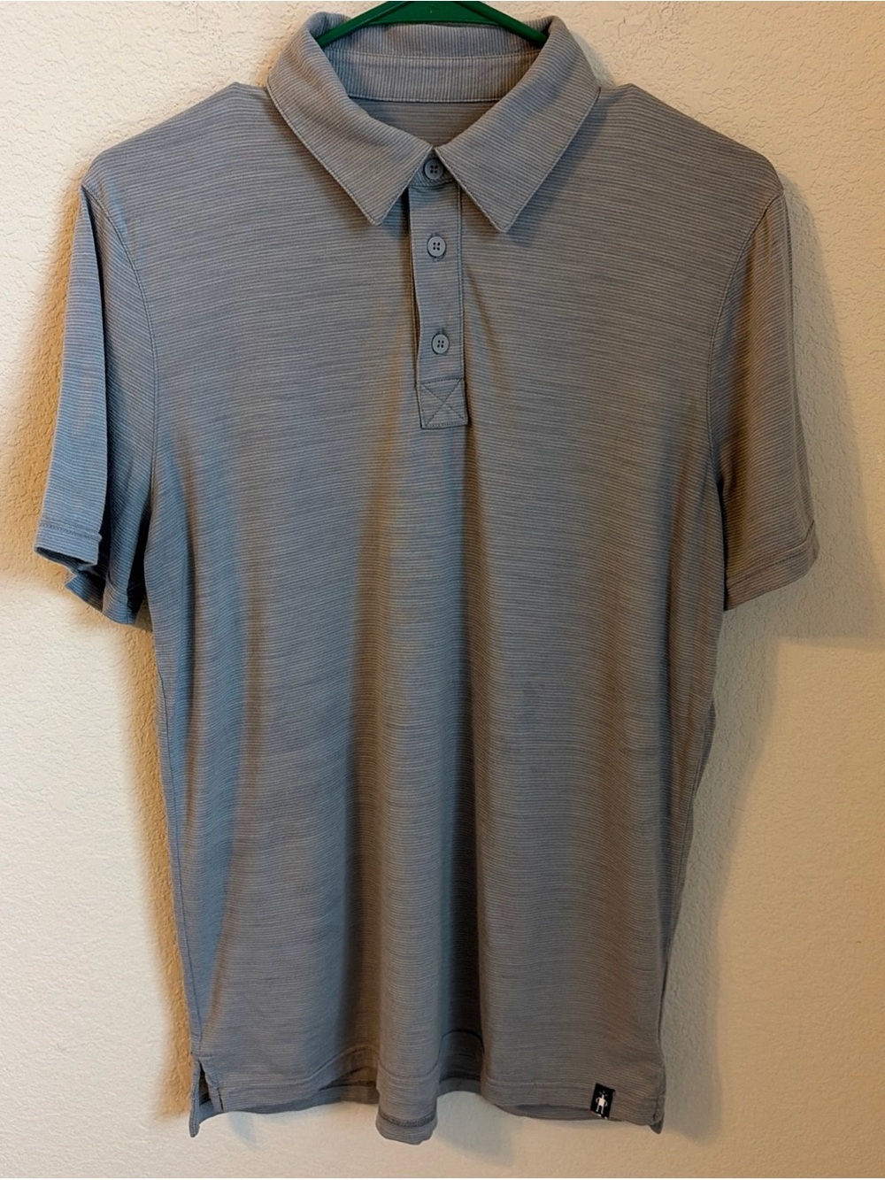 Smartwool Merino 150 Polo Shirt Mens Small Grey  Short Sleeve Lightweight